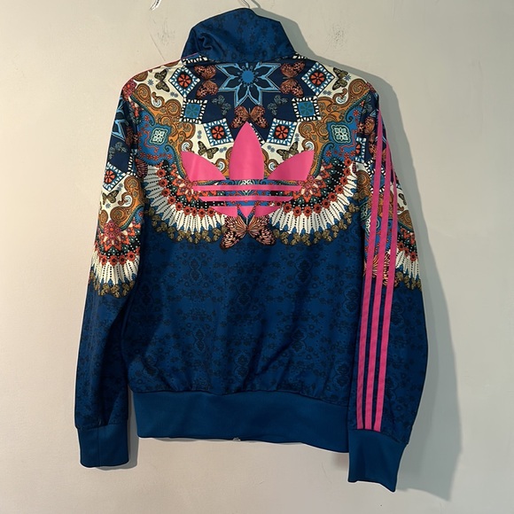 ADIDAS Originals x Farm Rio Butterfly Mosaic Track Zip Jacket women size Large - Picture 10 of 12